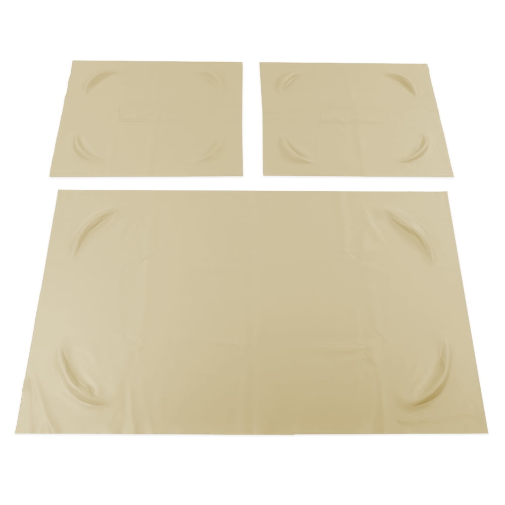 Front Seat Covers Fit for Club Car DS 1982-2000 Golf Carts Leather 3pcs Beige